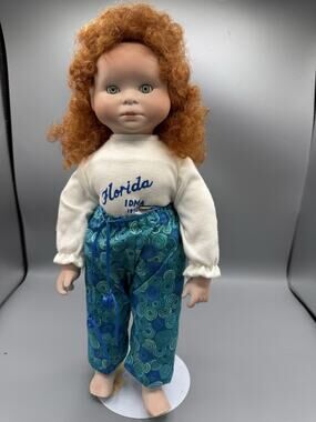 1996 IDMA Florida Tammy Doll Red Hair Green Eyes Artist Doll 14”